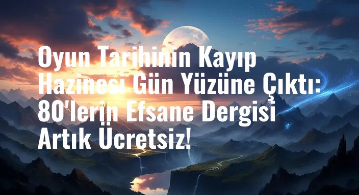 Oyun Tarihinin Kayıp Hazinesi Gün Yüzüne Çıktı: 80'lerin Efsane Dergisi Artık Ücretsiz!