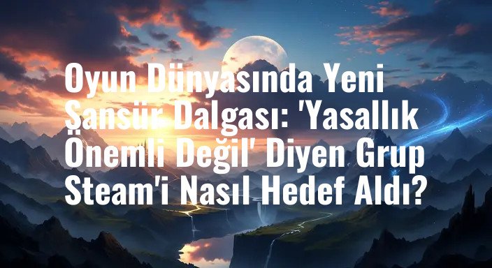 Oyun Dünyasında Yeni Sansür Dalgası: 'Yasallık Önemli Değil' Diyen Grup Steam'i Nasıl Hedef Aldı?