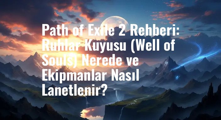 Path of Exile 2 Rehberi: Ruhlar Kuyusu (Well of Souls) Nerede ve Ekipmanlar Nasıl Lanetlenir?