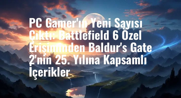PC Gamer'ın Yeni Sayısı Çıktı: Battlefield 6 Özel Erişiminden Baldur's Gate 2'nin 25. Yılına Kapsamlı İçerikler