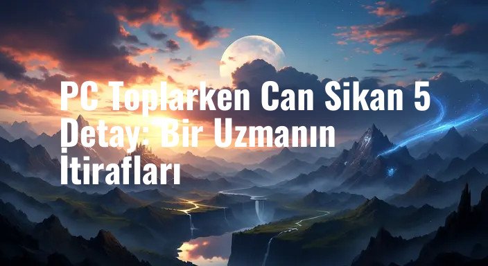 PC Toplarken Can Sikan 5 Detay: Bir Uzmanın İtirafları