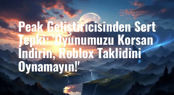 Peak Geliştiricisinden Sert Tepki: 'Oyunumuzu Korsan İndirin, Roblox Taklidini Oynamayın!'