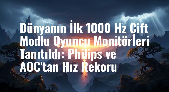 Dünyanın İlk 1000 Hz Çift Modlu Oyuncu Monitörleri Tanıtıldı: Philips ve AOC'tan Hız Rekoru