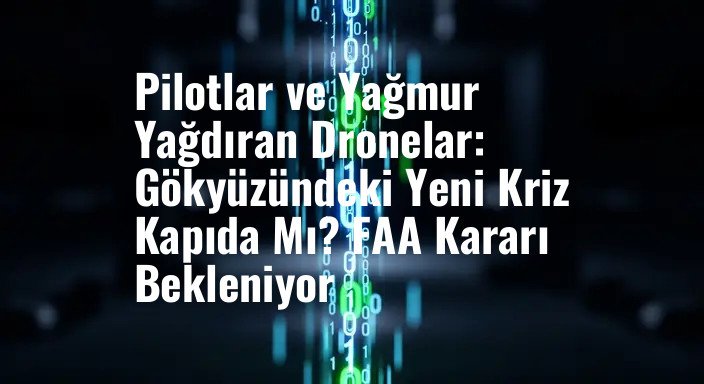 Pilotlar ve Yağmur Yağdıran Dronelar: Gökyüzündeki Yeni Kriz Kapıda Mı? FAA Kararı Bekleniyor