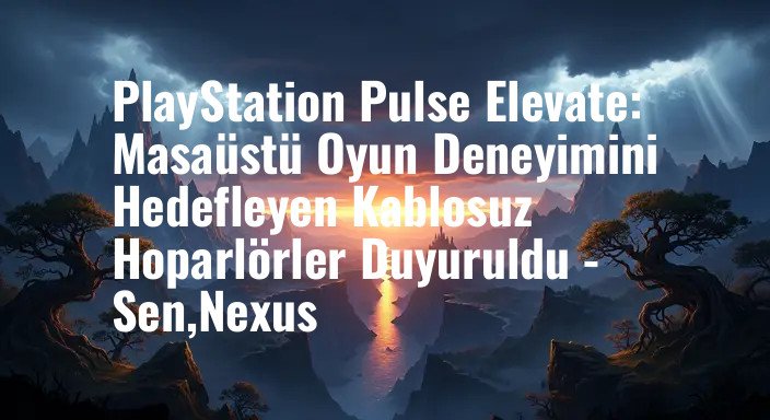 PlayStation Pulse Elevate: Masaüstü Oyun Deneyimini Hedefleyen Kablosuz Hoparlörler Duyuruldu - Sen,Nexus