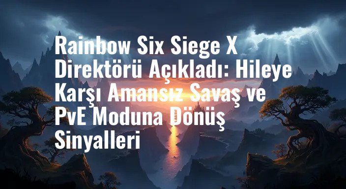 Rainbow Six Siege X Direktörü Açıkladı: Hileye Karşı Amansız Savaş ve PvE Moduna Dönüş Sinyalleri