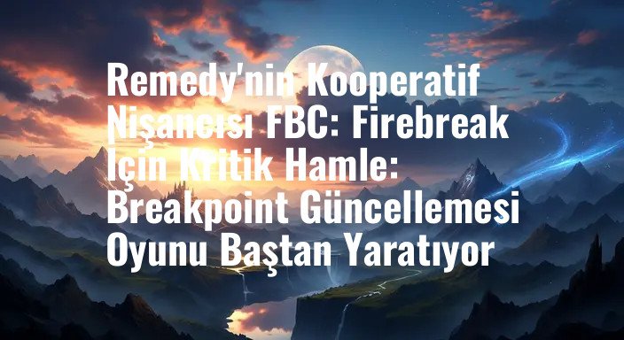 Remedy'nin Kooperatif Nişancısı FBC: Firebreak İçin Kritik Hamle: Breakpoint Güncellemesi Oyunu Baştan Yaratıyor