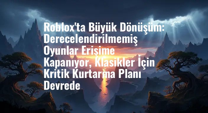 Roblox'ta Büyük Dönüşüm: Derecelendirilmemiş Oyunlar Erişime Kapanıyor, Klasikler İçin Kritik Kurtarma Planı Devrede
