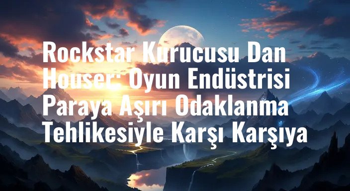 Rockstar Kurucusu Dan Houser: Oyun Endüstrisi Paraya Aşırı Odaklanma Tehlikesiyle Karşı Karşıya