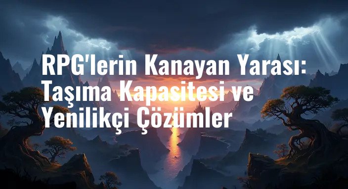 RPG'lerin Kanayan Yarası: Taşıma Kapasitesi ve Yenilikçi Çözümler