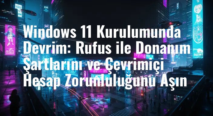 Windows 11 Kurulumunda Devrim: Rufus ile Donanım Şartlarını ve Çevrimiçi Hesap Zorunluluğunu Aşın