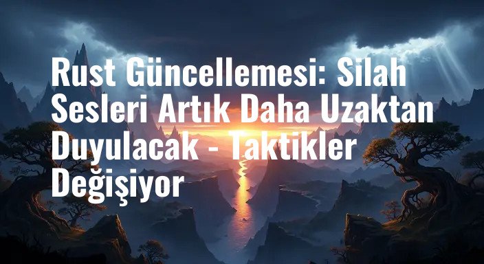 Rust Güncellemesi: Silah Sesleri Artık Daha Uzaktan Duyulacak - Taktikler Değişiyor
