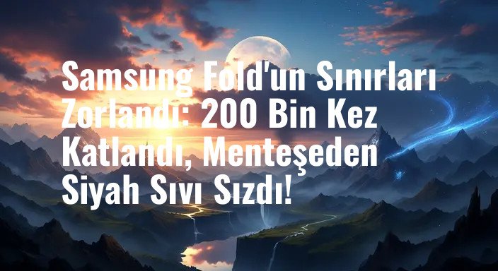 Samsung Fold'un Sınırları Zorlandı: 200 Bin Kez Katlandı, Menteşeden Siyah Sıvı Sızdı!