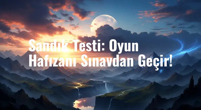 Sandık Testi: Oyun Hafızanı Sınavdan Geçir!