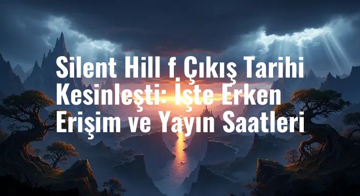 Silent Hill f Çıkış Tarihi Kesinleşti: İşte Erken Erişim ve Yayın Saatleri