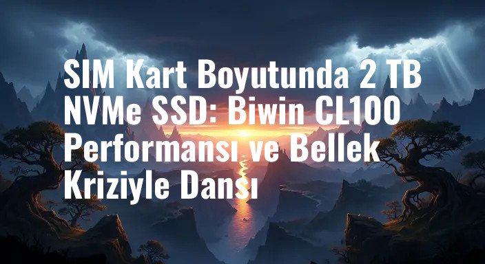 SIM Kart Boyutunda 2 TB NVMe SSD: Biwin CL100 Performansı ve Bellek Kriziyle Dansı