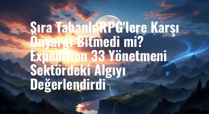 Sıra Tabanlı RPG'lere Karşı Önyargı Bitmedi mi? Expedition 33 Yönetmeni Sektördeki Algıyı Değerlendirdi