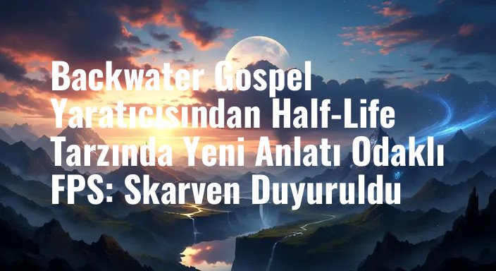 Backwater Gospel Yaratıcısından Half-Life Tarzında Yeni Anlatı Odaklı FPS: Skarven Duyuruldu