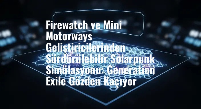 Firewatch ve Mini Motorways Geliştiricilerinden Sürdürülebilir Solarpunk Simülasyonu: Generation Exile Gözden Kaçıyor