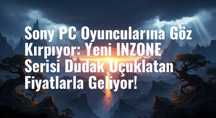 Sony PC Oyuncularına Göz Kırpıyor: Yeni INZONE Serisi Dudak Uçuklatan Fiyatlarla Geliyor!