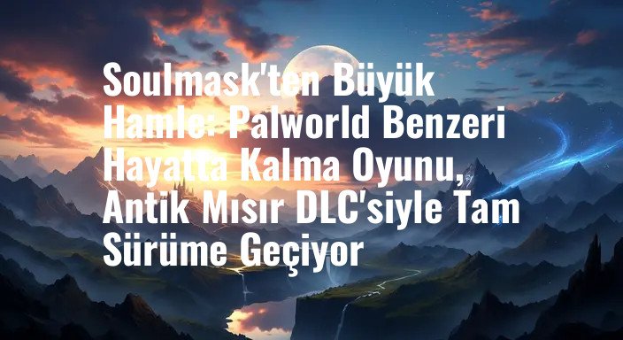 Soulmask'ten Büyük Hamle: Palworld Benzeri Hayatta Kalma Oyunu, Antik Mısır DLC'siyle Tam Sürüme Geçiyor