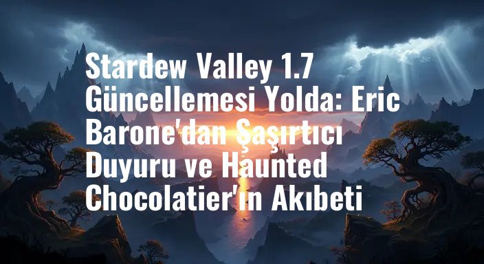 Stardew Valley 1.7 Güncellemesi Yolda: Eric Barone'dan Şaşırtıcı Duyuru ve Haunted Chocolatier'ın Akıbeti