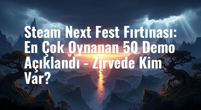 Steam Next Fest Fırtınası: En Çok Oynanan 50 Demo Açıklandı - Zirvede Kim Var?