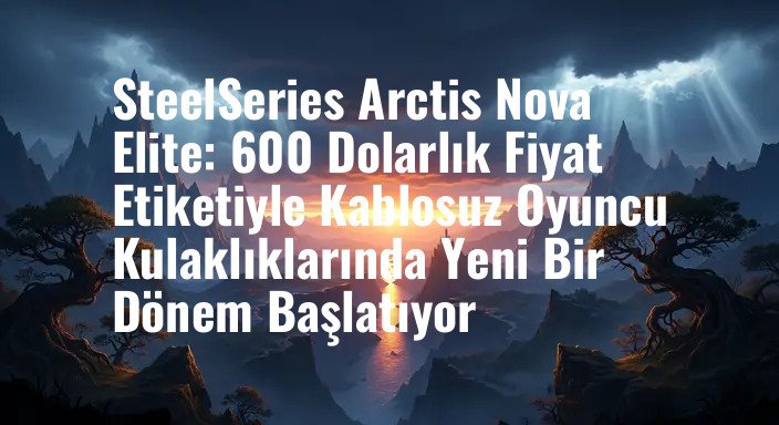 SteelSeries Arctis Nova Elite: 600 Dolarlık Fiyat Etiketiyle Kablosuz Oyuncu Kulaklıklarında Yeni Bir Dönem Başlatıyor