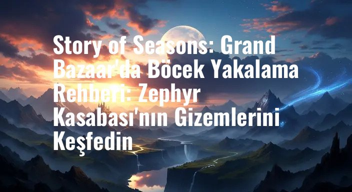 Story of Seasons: Grand Bazaar'da Böcek Yakalama Rehberi: Zephyr Kasabası'nın Gizemlerini Keşfedin