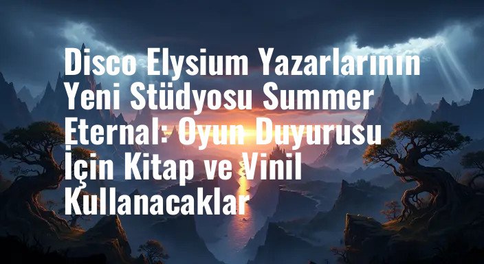 Disco Elysium Yazarlarının Yeni Stüdyosu Summer Eternal: Oyun Duyurusu İçin Kitap ve Vinil Kullanacaklar