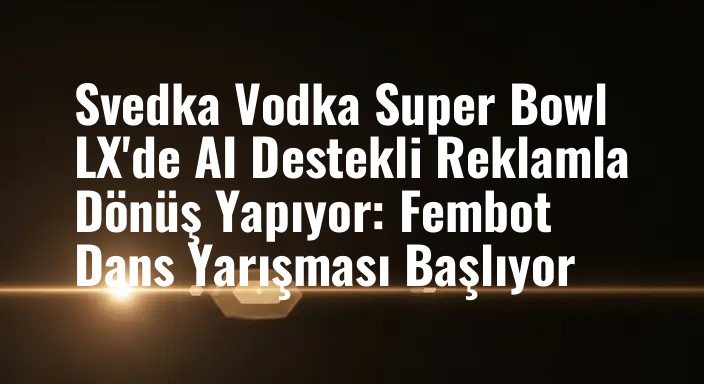 Svedka Vodka Super Bowl LX'de AI Destekli Reklamla Dönüş Yapıyor: Fembot Dans Yarışması Başlıyor