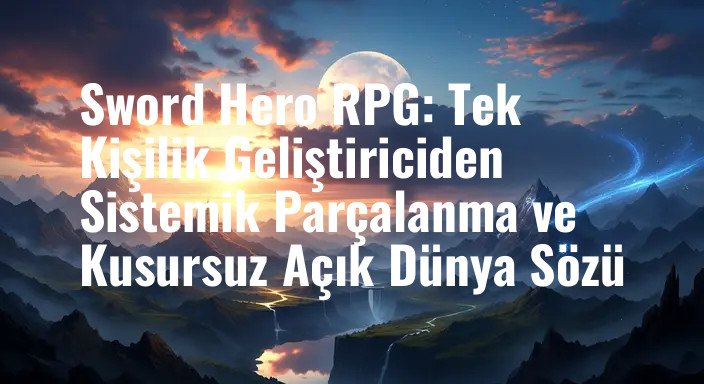 Sword Hero RPG: Tek Kişilik Geliştiriciden Sistemik Parçalanma ve Kusursuz Açık Dünya Sözü