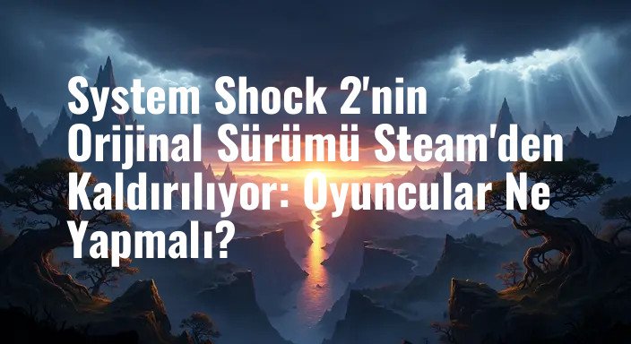 System Shock 2'nin Orijinal Sürümü Steam'den Kaldırılıyor: Oyuncular Ne Yapmalı?