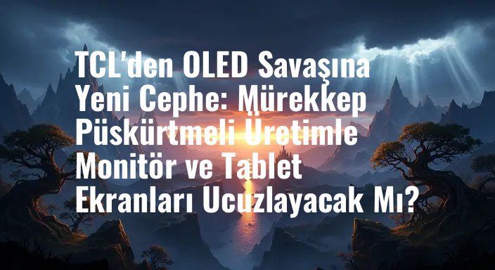 TCL'den OLED Savaşına Yeni Cephe: Mürekkep Püskürtmeli Üretimle Monitör ve Tablet Ekranları Ucuzlayacak Mı?