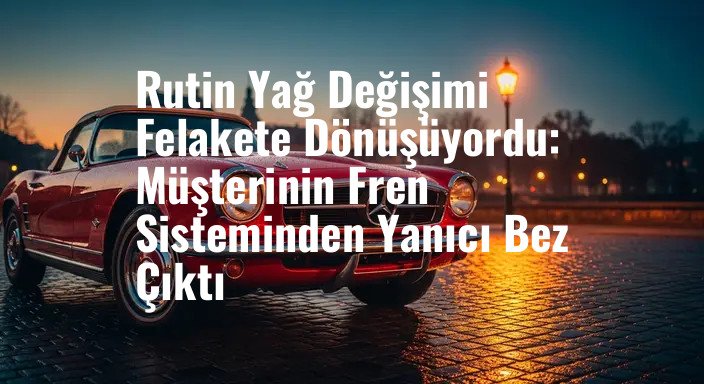 Rutin Yağ Değişimi Felakete Dönüşüyordu: Müşterinin Fren Sisteminden Yanıcı Bez Çıktı