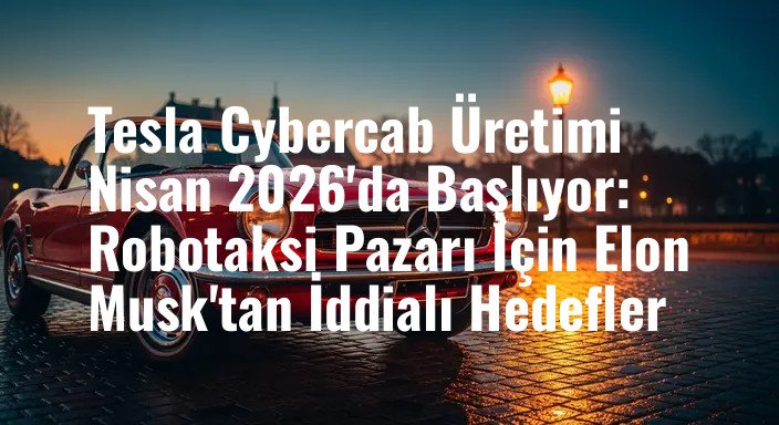 Tesla Cybercab Üretimi Nisan 2026'da Başlıyor: Robotaksi Pazarı İçin Elon Musk'tan İddialı Hedefler