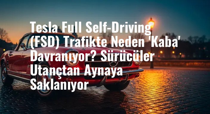 Tesla Full Self-Driving (FSD) Trafikte Neden 'Kaba' Davranıyor? Sürücüler Utançtan Aynaya Saklanıyor