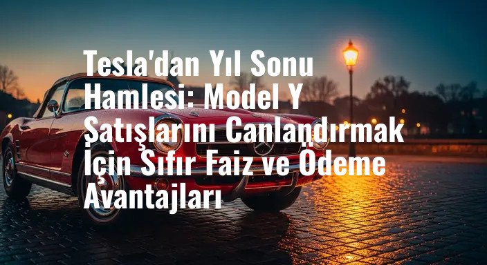 Tesla'dan Yıl Sonu Hamlesi: Model Y Satışlarını Canlandırmak İçin Sıfır Faiz ve Ödeme Avantajları