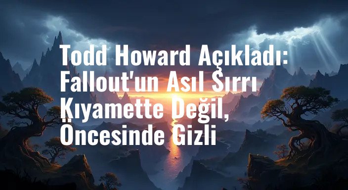 Todd Howard Açıkladı: Fallout'un Asıl Sırrı Kıyamette Değil, Öncesinde Gizli