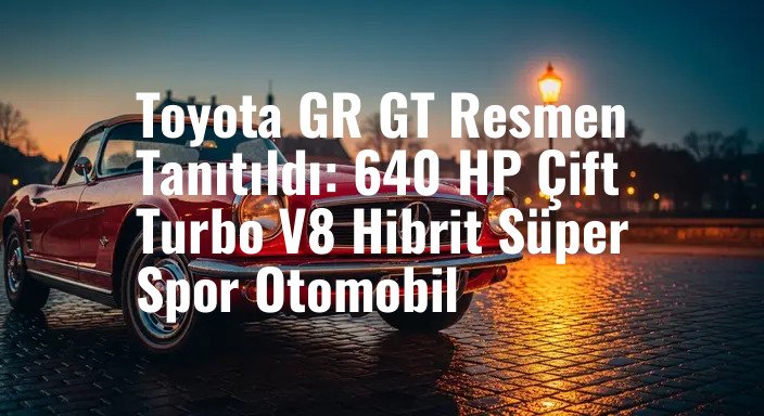 Toyota GR GT Resmen Tanıtıldı: 640 HP Çift Turbo V8 Hibrit Süper Spor Otomobil