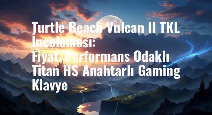 Turtle Beach Vulcan II TKL İncelemesi: Fiyat/Performans Odaklı Titan HS Anahtarlı Gaming Klavye