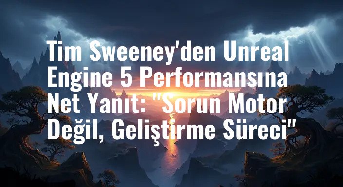 Tim Sweeney'den Unreal Engine 5 Performansına Net Yanıt: "Sorun Motor Değil, Geliştirme Süreci"