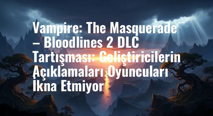 Vampire: The Masquerade – Bloodlines 2 DLC Tartışması: Geliştiricilerin Açıklamaları Oyuncuları İkna Etmiyor