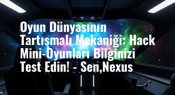 Oyun Dünyasının Tartışmalı Mekaniği: Hack Mini-Oyunları Bilginizi Test Edin! - Sen,Nexus