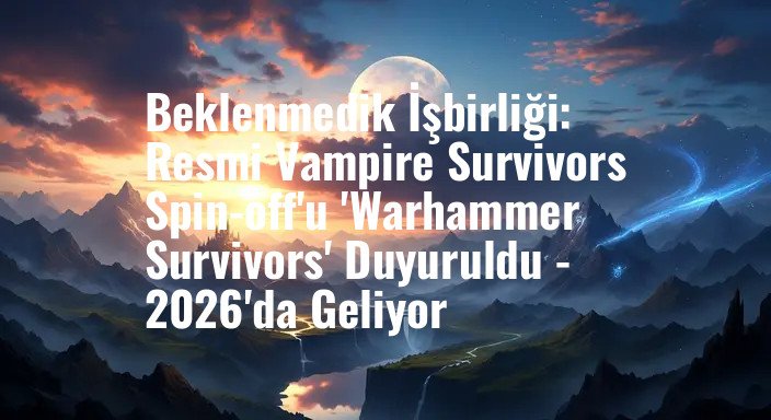 Beklenmedik İşbirliği: Resmi Vampire Survivors Spin-off'u 'Warhammer Survivors' Duyuruldu - 2026'da Geliyor