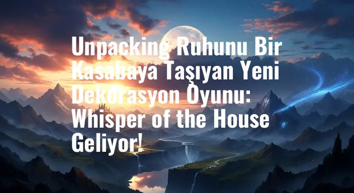 Unpacking Ruhunu Bir Kasabaya Taşıyan Yeni Dekorasyon Oyunu: Whisper of the House Geliyor!