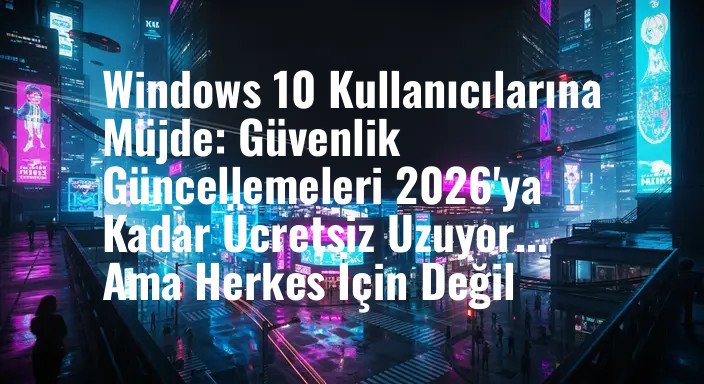 Windows 10 Kullanıcılarına Müjde: Güvenlik Güncellemeleri 2026'ya Kadar Ücretsiz Uzuyor... Ama Herkes İçin Değil