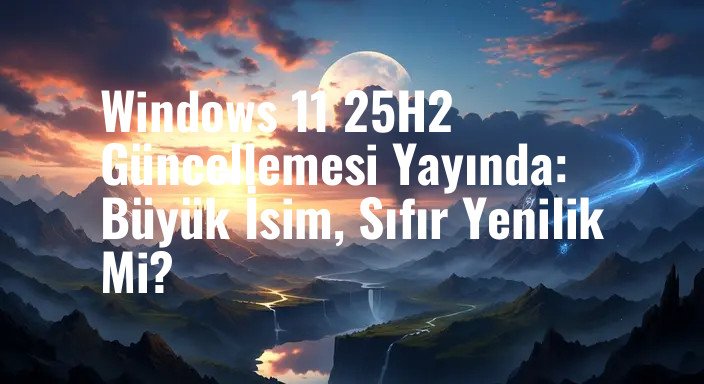 Windows 11 25H2 Güncellemesi Yayında: Büyük İsim, Sıfır Yenilik Mi?