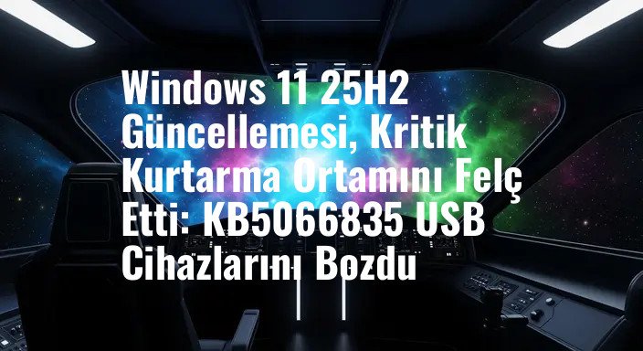 Windows 11 25H2 Güncellemesi, Kritik Kurtarma Ortamını Felç Etti: KB5066835 USB Cihazlarını Bozdu