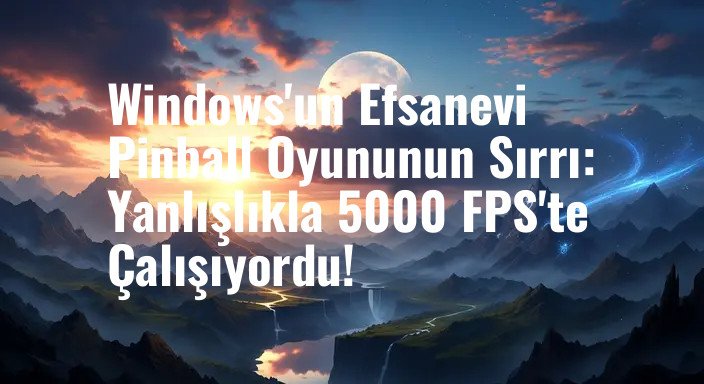 Windows'un Efsanevi Pinball Oyununun Sırrı: Yanlışlıkla 5000 FPS'te Çalışıyordu!
